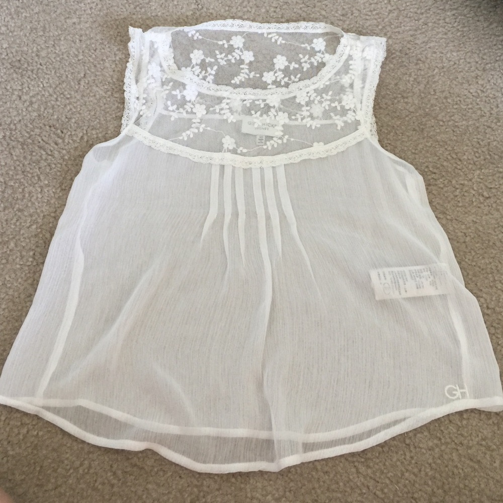 Gilly Hicks sheer top xs